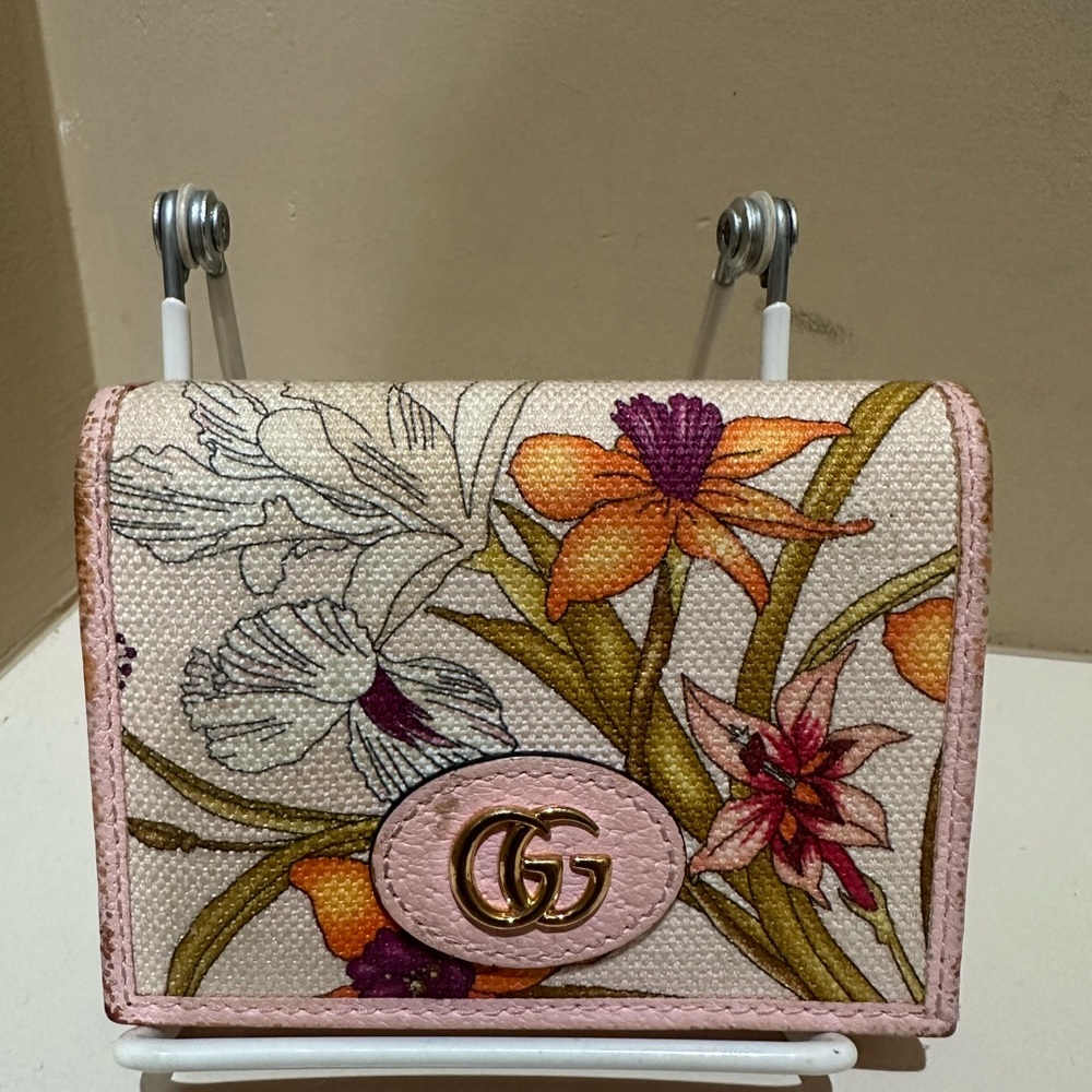 Gucci Marmont Limited Edition Floral Bifold Wallet
